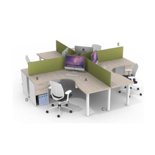 InTen Cluster Panel Leg Desking